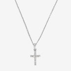 "Cross of Happiness" Pendant Diamonds 0.06Ct/16 - White Gold