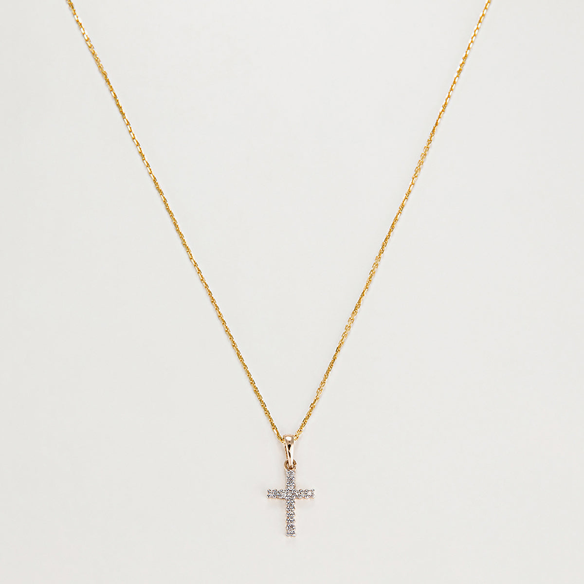 Pendentif "Croix Du Bonheur"  Diamant :0,06Ct/16