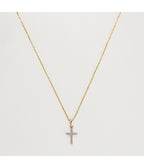 Pendentif "Croix Du Bonheur" - Diamant :0,06Ct/16 - Or Jaune