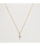 Pendentif "Croix Du Bonheur" - Diamant :0,06Ct/16 - Or Jaune
