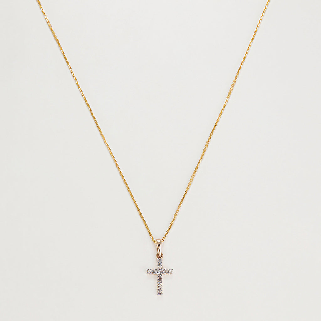 Hanger "Croix Du Bonheur" Diamant: 0,06 ct/16