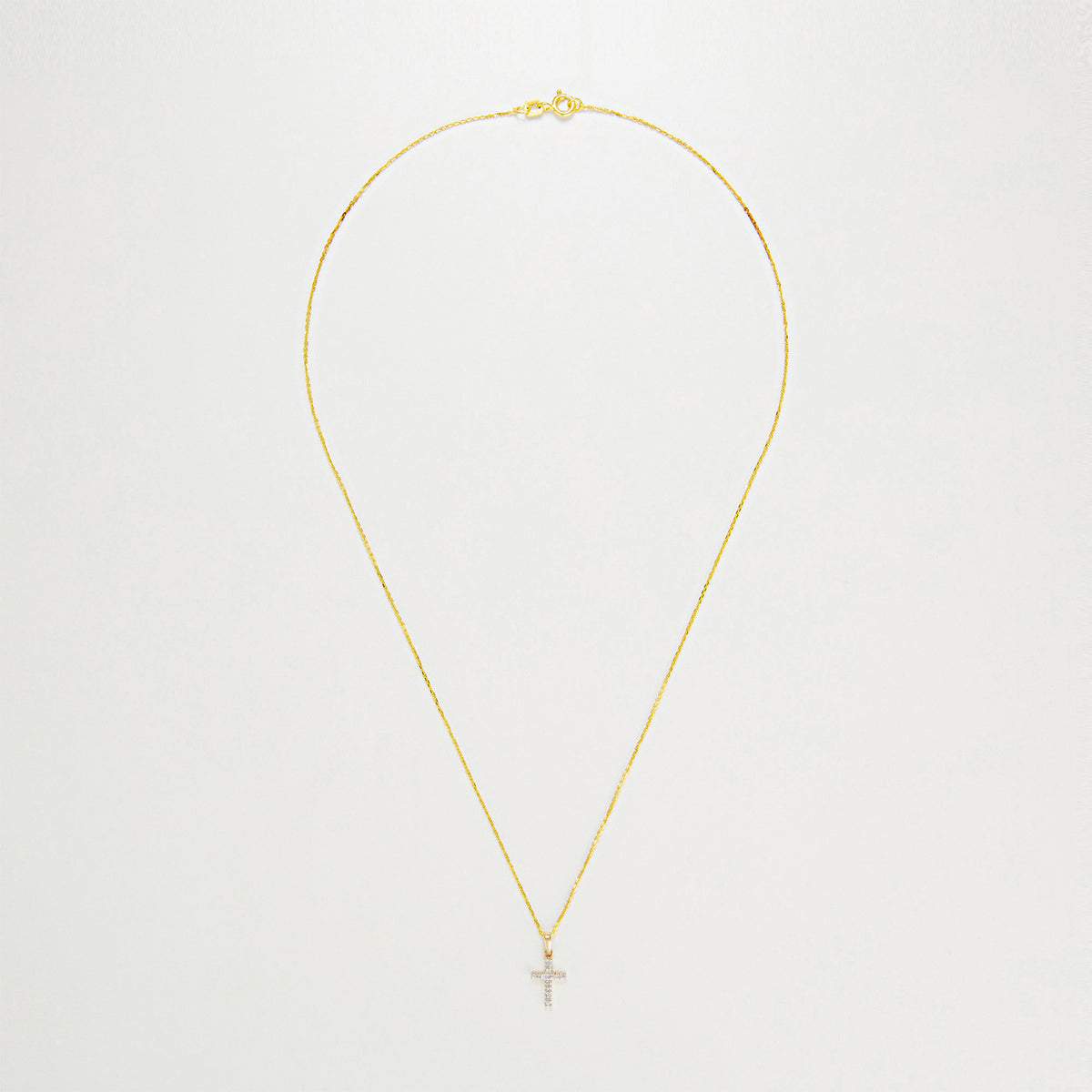 Pendentif "Croix Du Bonheur"  Diamant :0,06Ct/16
