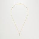 Pendentif "Croix Du Bonheur" Diamant :0,06Ct/16 - Or Jaune 375/1000