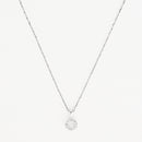 Pendentif "Simplicité" Diamant :0,05Ct/12 - Or Blanc 375/1000