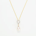 "Jolie Perle" Pendant - Diamond: 0.06Ct/20-1White Pearl 8.5Mm - Yellow Gold