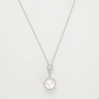 Pendentif "Jolie Perle Enchantée " Diamant : 0,13Ct/42+ 1 Perle Blanche De 7,5Mm
