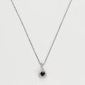 “Marguerite Sapphire” Pendant – White Gold