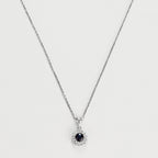 “Marguerite Sapphire” Pendant – White Gold