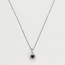 "Sapphire Daisy" Pendant - White Gold