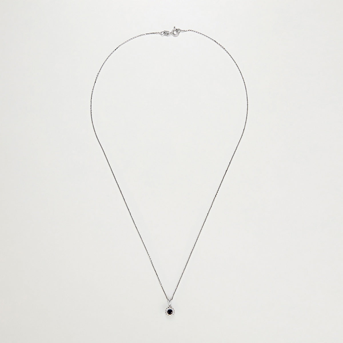 “Marguerite Sapphire” Pendant – White Gold