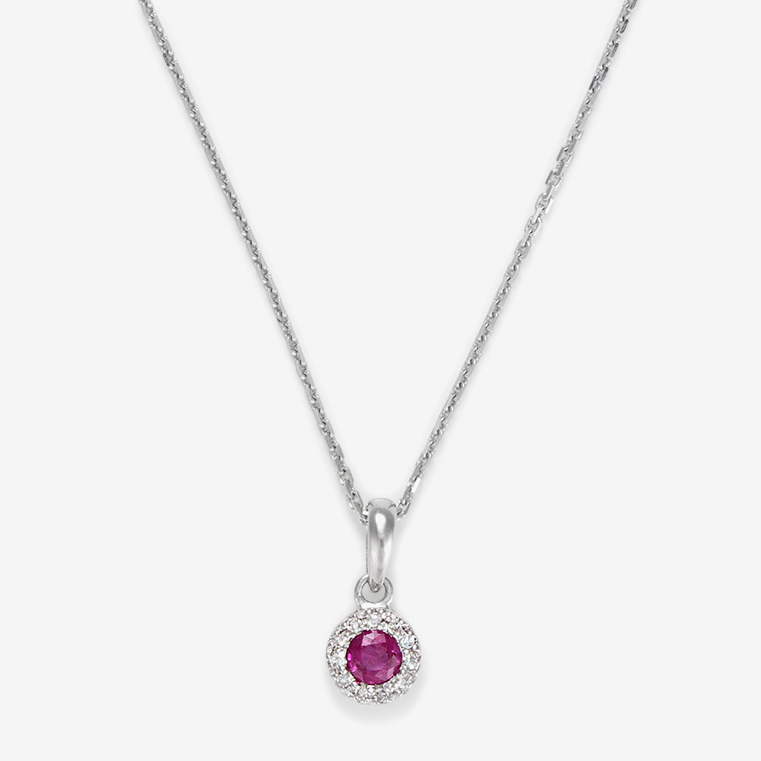 Colgante “Rubí Precioso” Diamantes: 0.03Ct/11 y Rubí: 0.16Ct/1