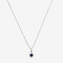 Pendentif "Précieux Saphir" Diamants: 0,03Ct/11 Saphir: 0,16Ct/1 - Or Blanc 375/1000