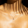 "Precious Sapphire" Pendant Diamonds: 0.03Ct/11 Sapphire: 0.16Ct/1 - White Gold