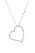 Pendentif "Coeur Oriental " Or Blanc Diamant :0,15Ct/47