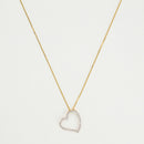 "Oriental Heart" Pendant in Yellow Gold with Diamond: 0.15Ct/47 - 375/1000 Yellow Gold