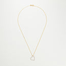 "Oriental Heart" Pendant in Yellow Gold with Diamond: 0.15Ct/47 - 375/1000 Yellow Gold