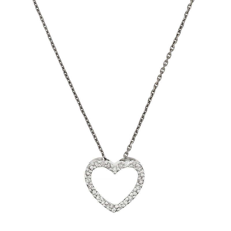 Pendentif "Joli Coeur Pm"  Diamant :0,07Ct/24 - Or Blanc 375/1000