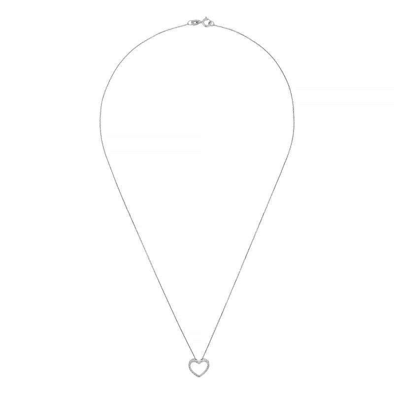 Pendentif "Joli Coeur Pm"  Diamant :0,07Ct/24 - Or Blanc 375/1000