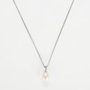 Pendentif "Luliwa" Diamants 0,02Ct/6 Perle 7,5Mm - Or Blanc 375/1000