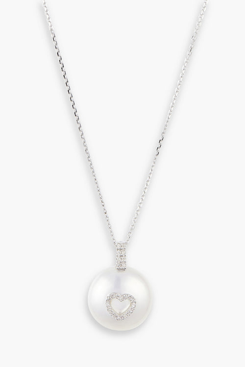 Pendentif "Iphiclès" D0,07/20 Perle 13-14Mm/1 - Or Blanc 375/1000