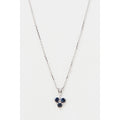 Pendentif "Fleur Bleue" D0,005/1 S0,30/3 - Or Blanc
