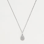 "Raindrop" Pendant D0.11Ct/37 - 375/1000 White Gold