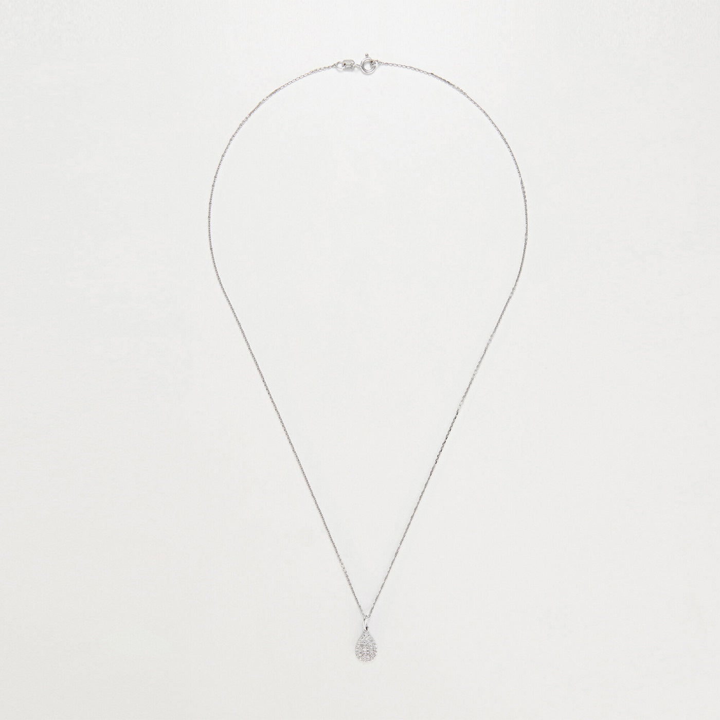 "Raindrop" Pendant D0.11Ct/37 - 375/1000 White Gold