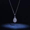 "Raindrop" Pendant D0.11Ct/37 - 375/1000 White Gold