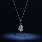 "Raindrop" Pendant D0.11Ct/37 - 375/1000 White Gold