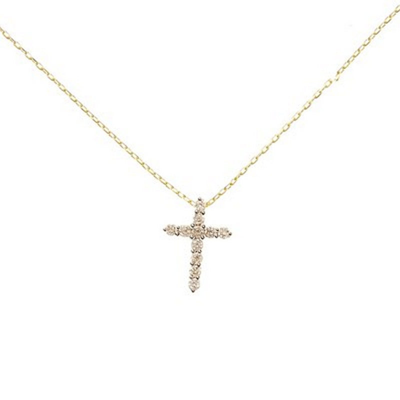 Pendentif "Sacrée Croix" Diamant 0,17Ct/11 - Or Jaune 375/1000