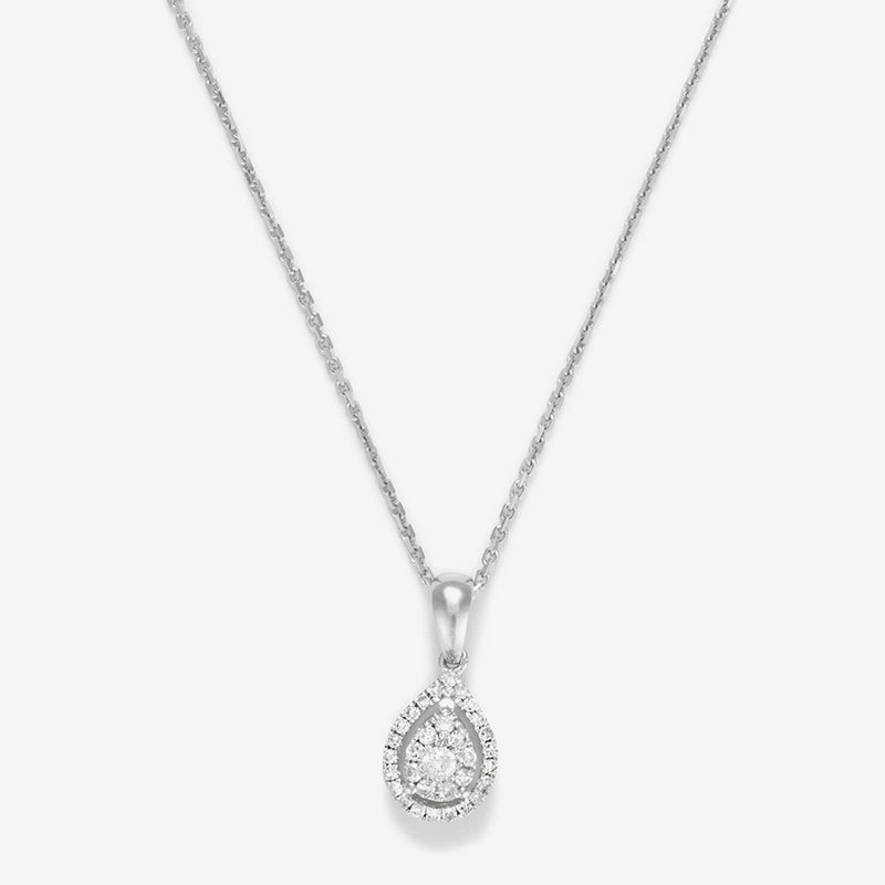 Pendentif "Goutte Merveilleuse" Diamants 0,16/32 - Or Blanc