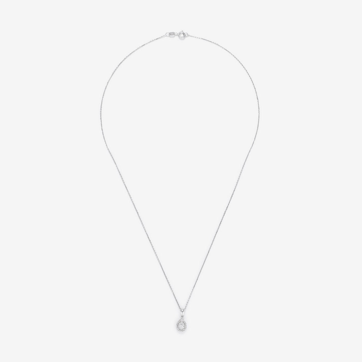 Pendentif "Goutte Merveilleuse" Diamants 0,16/32 - Or Blanc