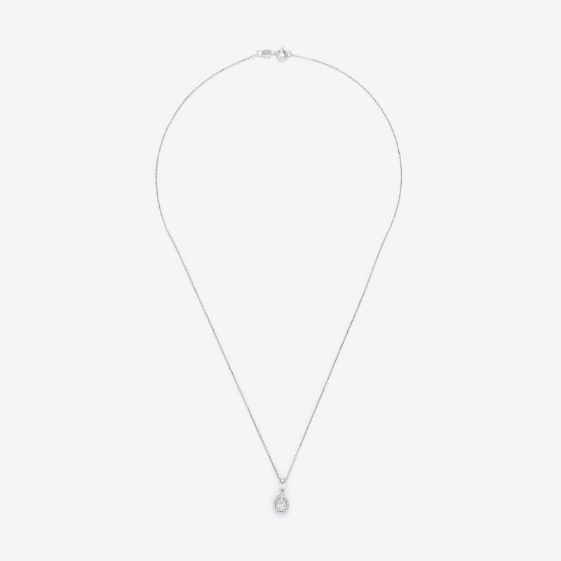 Pendentif "Goutte Merveilleuse" Diamants 0,16/32 - Or Blanc