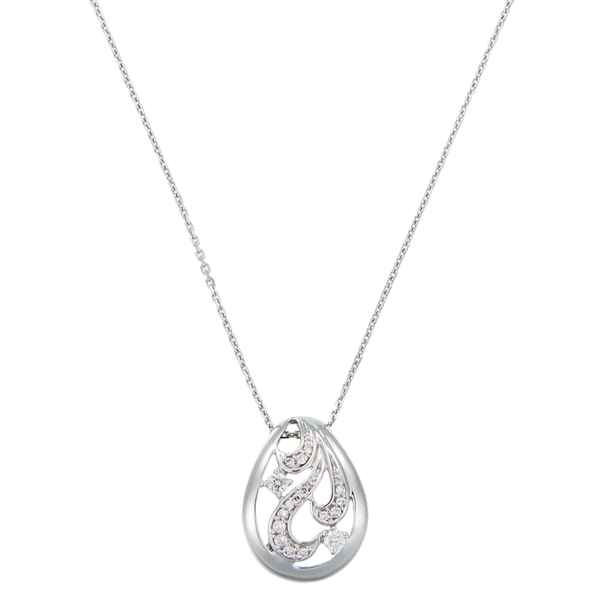 Pendentif "Arabesque Drop" Diamants 0,09Ct/27