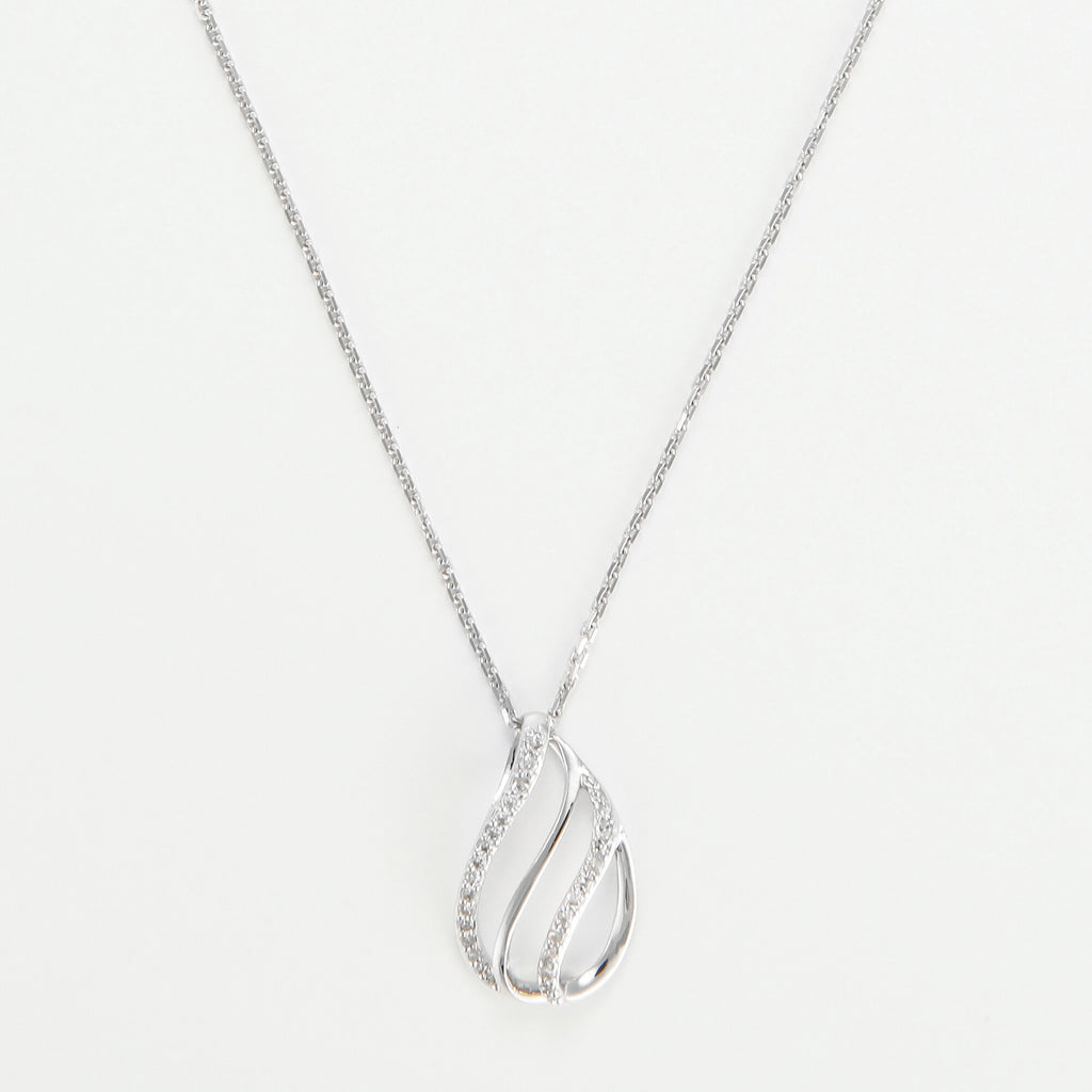 Pendentif "Arabesque Drop" Diamants 0,09Ct/27