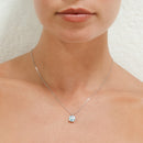 Pendentif "Topaze Unique" - Or Blanc