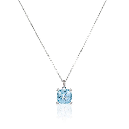 Pendentif "Topaze Unique" - Or Blanc 375/1000