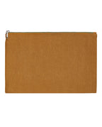 Pochette In Lino Bronzo Con Bordino Cachi 5773