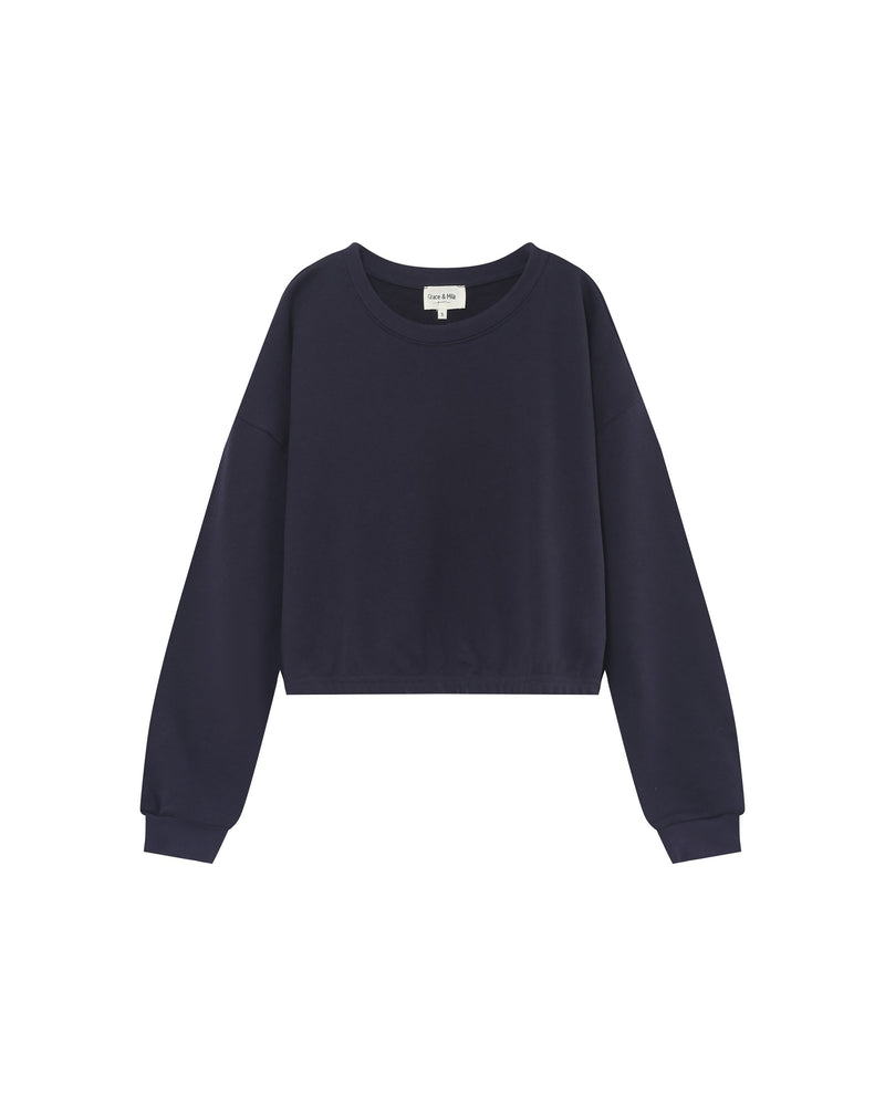 Sudadera corta extragrande azul marino Podium