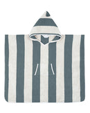 Poncho Kids - Éponge - Rayures Gris / Crème