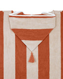 Poncho Kids - Éponge - Rayures Rouille / Crème