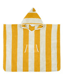 Poncho Kids - Éponge - Rayures Jaune Gold/ Crème