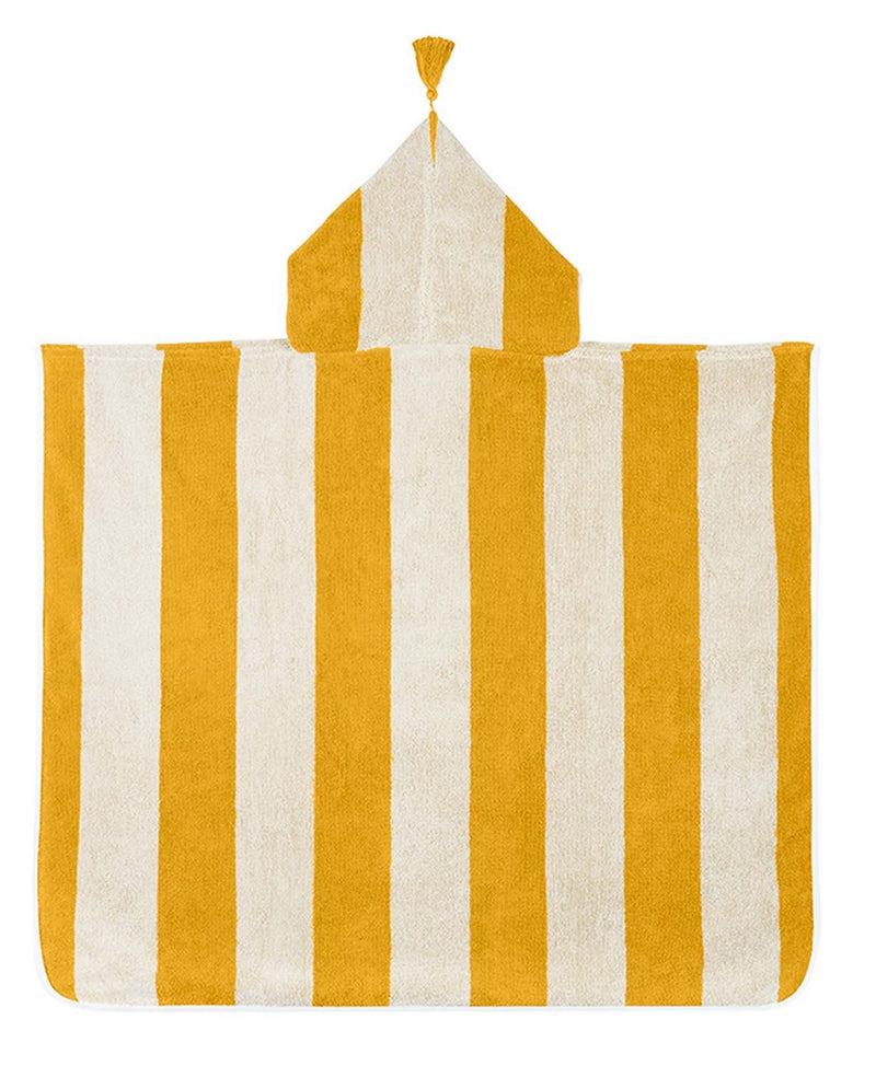 Poncho Kids - Éponge - Rayures Jaune Gold/ Crème