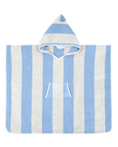 Poncho Kids - Éponge - Rayures Bleu Fjord/ Crème