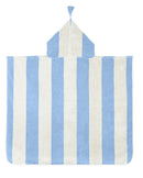 Poncho Kids - Éponge - Rayures Bleu Fjord/ Crème