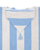 Poncho Kids - Éponge - Rayures Bleu Fjord/ Crème