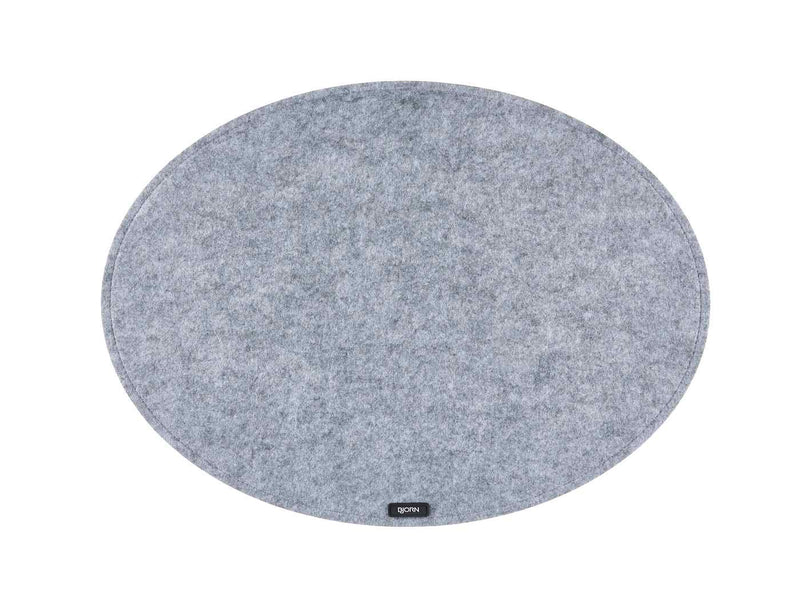 Set De Table Ovale - 6 Pièces - Feutre Recyclé Gris