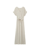 Vestido largo polen - Beige