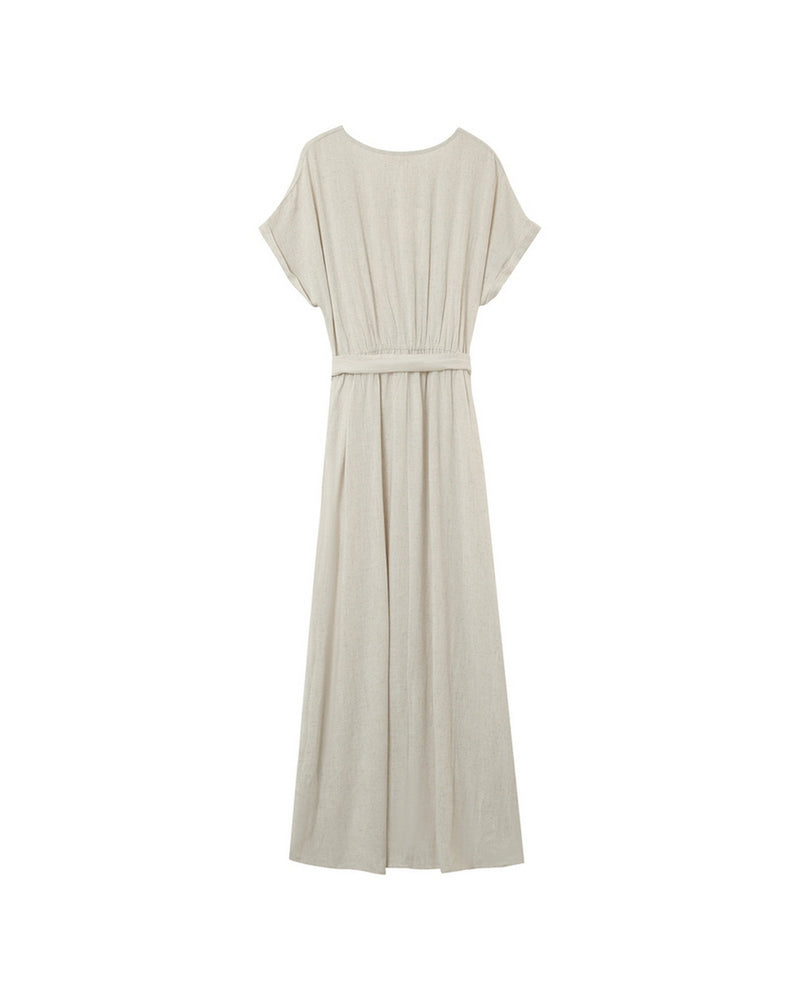 Vestido largo polen - Beige