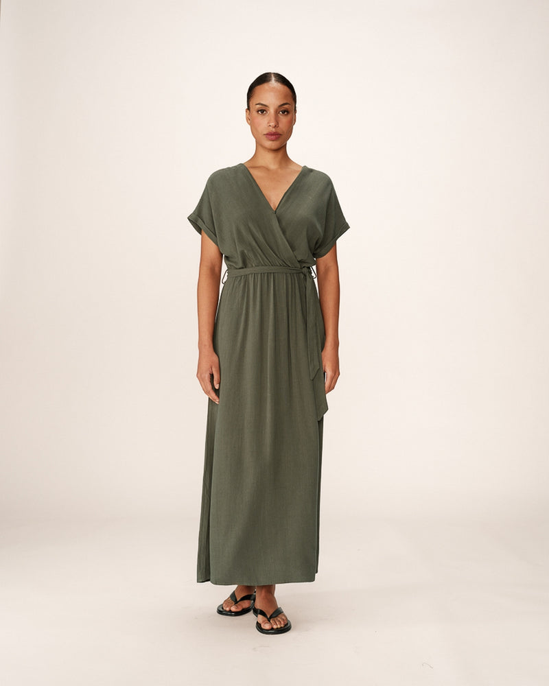 Vestido largo polen - Verde